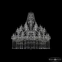 Большая хрустальная люстра Bohemia IVELE Crystal 1413/24+12+6/530/2d Ni