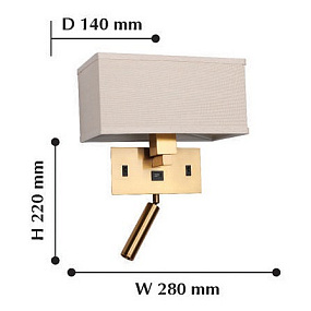 Бра с USB-портом Favourite Lectio 2225-2W
