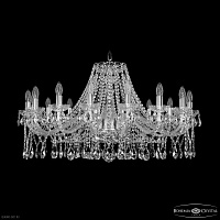 Большая хрустальная люстра Bohemia IVELE Crystal 1413/16/360 Ni