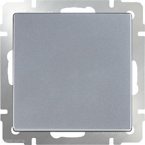 Перекрестный переключатель одноклавишный (серебряный) Werkel WL06-SW-1G-C