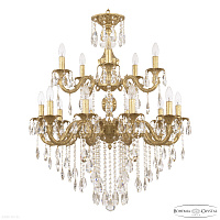 Большая хрустальная люстра Bohemia IVELE Crystal AL79101/10+5/250/2D B AG
