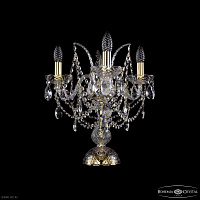 Настольная лампа с хрусталем Bohemia IVELE Crystal 1411L/3/141-39 G