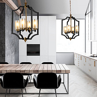Подвесная люстра Lumina Deco VIGATTO LDP 1224-4 BK+MD