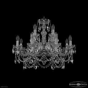 Хрустальная подвесная люстра Bohemia IVELE Crystal 1411/8+4/240 Ni