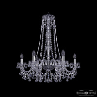 Хрустальная подвесная люстра Bohemia IVELE Crystal 1409/6/240/h-75 Ni