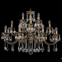 Литая подвесная люстра с хрусталем Bohemia IVELE Crystal 1722/8+4+4/335/A/FP