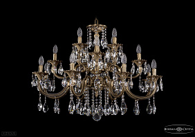 Литая подвесная люстра с хрусталем Bohemia IVELE Crystal 1722/8+4+4/335/A/FP