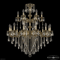 Большая хрустальная люстра Bohemia IVELE Crystal Verona 72102/12+6/300/2d B GB