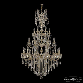 Большая хрустальная люстра Bohemia Ivele Crystal Verona 72101/12+6+6/300/XL/3d B GW