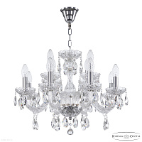 Хрустальная подвесная люстра Bohemia IVELE Crystal 117/8+4/195 Ni