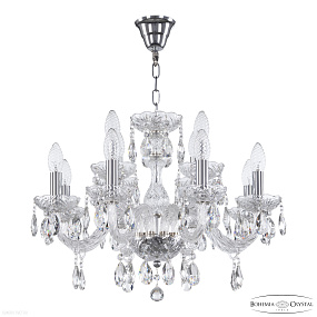 Хрустальная подвесная люстра Bohemia IVELE Crystal 117/8+4/195 Ni