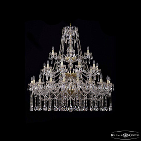 Большая хрустальная люстра Bohemia IVELE Crystal 1413/20+10+5/460/3d G