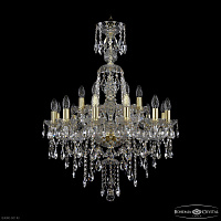Большая хрустальная люстра Bohemia IVELE Crystal 1415/12+6/220/XL-86 G