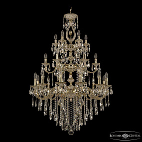 Большая хрустальная люстра Bohemia Ivele Crystal Verona 72401/12+6+6/300/3d B GW FL3M