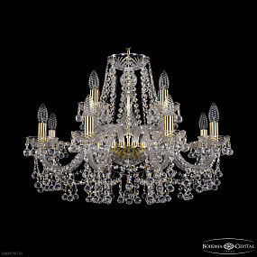 Хрустальная подвесная люстра Bohemia IVELE Crystal 1409/8+4/240 G