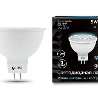 Лампа LED Gauss Софитная 5 Вт GU5.3 4100K 12В 201505205