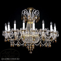 Люстра большая ARTGLASS PROSERPINA XV. BRASS ANTIQUE CE - 8003