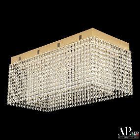 Хрустальная потолочная светодиодная люстра APL LED Sicilia SH05.57.A.Gd.3000.PK