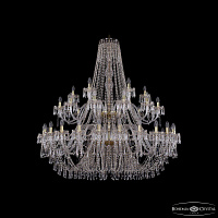 Большая хрустальная люстра Bohemia IVELE Crystal 1403/24+12+6/530/2d G