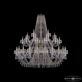 Большая хрустальная люстра Bohemia IVELE Crystal 1403/24+12+6/530/2d G