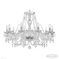 Хрустальная подвесная люстра Bohemia IVELE Crystal 105/10/300 Ni