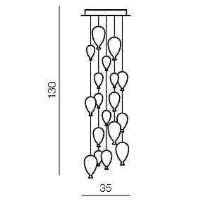 Люстра потолочная Azzardo Balloon AZ2164