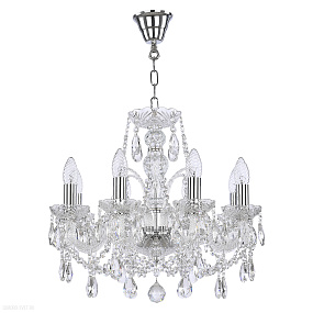 Хрустальная подвесная люстра Bohemia IVELE Crystal 105/8/165 Ni