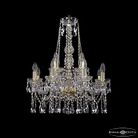 Хрустальная подвесная люстра Bohemia IVELE Crystal 1413/8+4/200/h-66 G