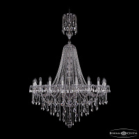 Большая хрустальная люстра Bohemia IVELE Crystal 1415/20/400/XL-173 Ni