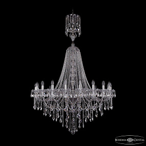 Большая хрустальная люстра Bohemia IVELE Crystal 1415/20/400/XL-173 Ni