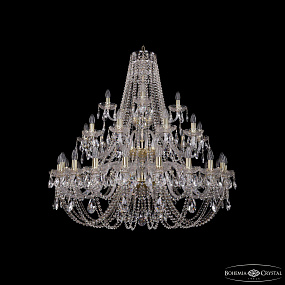 Большая хрустальная люстра Bohemia IVELE Crystal 1406/20+10+5/400/3d G