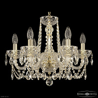Хрустальная подвесная люстра Bohemia IVELE Crystal 5402/6/165 G Clear/M-1F