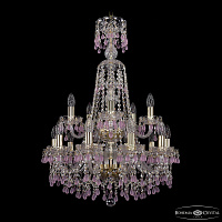 Хрустальная подвесная люстра Bohemia IVELE Crystal 1410/10+5/195/XL-84/2d G V7010