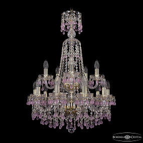 Хрустальная подвесная люстра Bohemia IVELE Crystal 1410/10+5/195/XL-84/2d G V7010