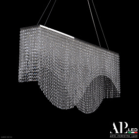 Большая хрустальная светодиодная люстра APL LED Rimini S512.3.100.B.4000