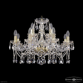 Хрустальная подвесная люстра Bohemia IVELE Crystal 1413/8+4/220 G