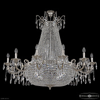 Большая хрустальная люстра Bohemia IVELE Crystal 2111H209/12/123IV/Y1 Ni
