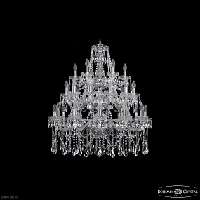 Хрустальная подвесная люстра Bohemia IVELE Crystal 1413/12+12+6/300/3d Ni