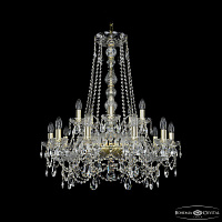Большая хрустальная люстра Bohemia IVELE Crystal 1411/10+5/240/h-84 G