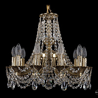 Литая подвесная люстра с хрусталем Bohemia IVELE Crystal 1771/10/150/C/GB