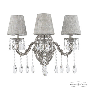 Бра с хрусталем Bohemia Ivele Crystal Florence 7101B12/3/210 A Ni ST2