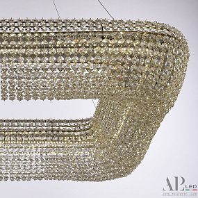 Хрустальная подвесная светодиодная люстра APL LED Rimini S504.0.80.A.4000.Gold