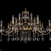 Литая подвесная люстра с хрусталем Bohemia IVELE Crystal 1703/14/360/A/GB