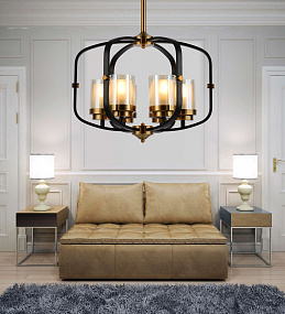 Подвесная люстра Lumina Deco BONTON LDP 1221-6 BK+MD