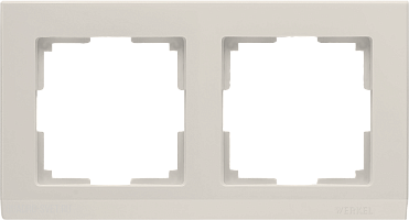 Рамка на 2 поста (слоновая кость) Werkel WL04-Frame-02-ivory