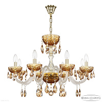 Хрустальная подвесная люстра Bohemia IVELE Crystal 5417/8/240 G Amber/M-1F K721