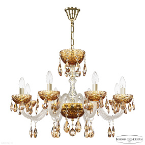 Хрустальная подвесная люстра Bohemia IVELE Crystal 5417/8/240 G Amber/M-1F K721