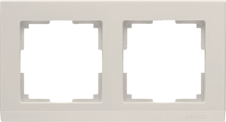 Рамка на 2 поста (слоновая кость) Werkel WL04-Frame-02-ivory