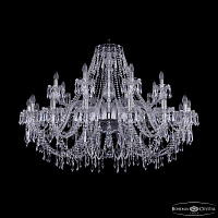 Большая хрустальная люстра Bohemia IVELE Crystal 1403/16+8/460 Ni