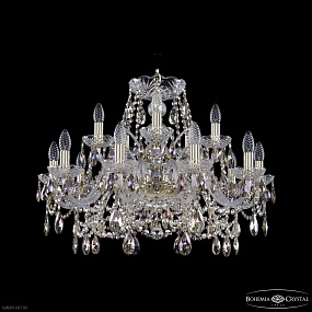 Большая хрустальная люстра Bohemia IVELE Crystal 1411/10+5/240 G R801